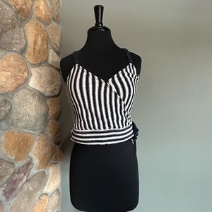 MADEWELL cropped tank with side ties.